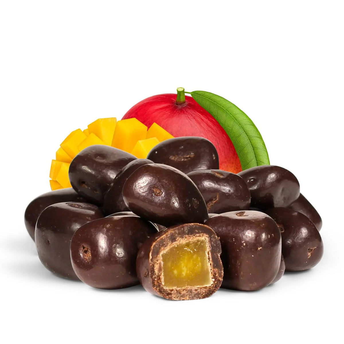 Dark Chocolate Covered Dried Mango 5 Lbs Bulk Bag Z5069