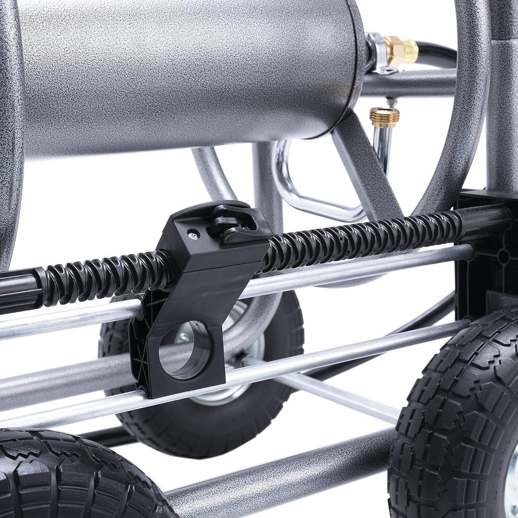 Heavy Duty Hose Reel Cart with 4 Wheels, 250-Feet Capacity P132291