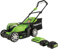 48V 17 Battery-Powered Push Lawn Mower with 2 x 24V 4Ah Batteries H801
