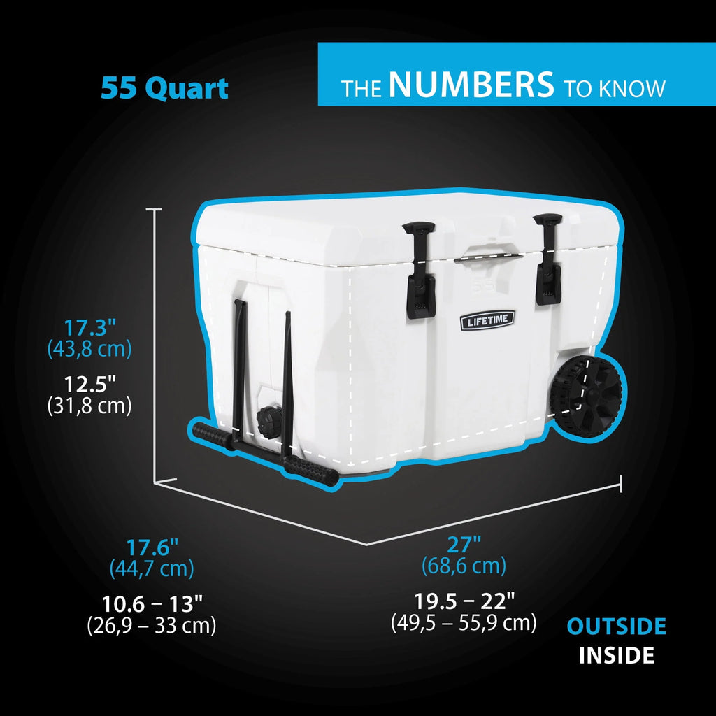 55 Quart High Performance Cooler with Wheels F1042