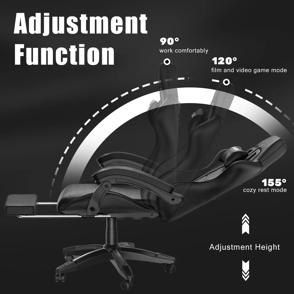 Red Ergonomic High-Back Gaming Chair with Lumbar Support T352