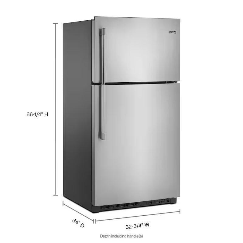 21 cu. ft. Top Freezer Refrigerator in Stainless Steel A234553