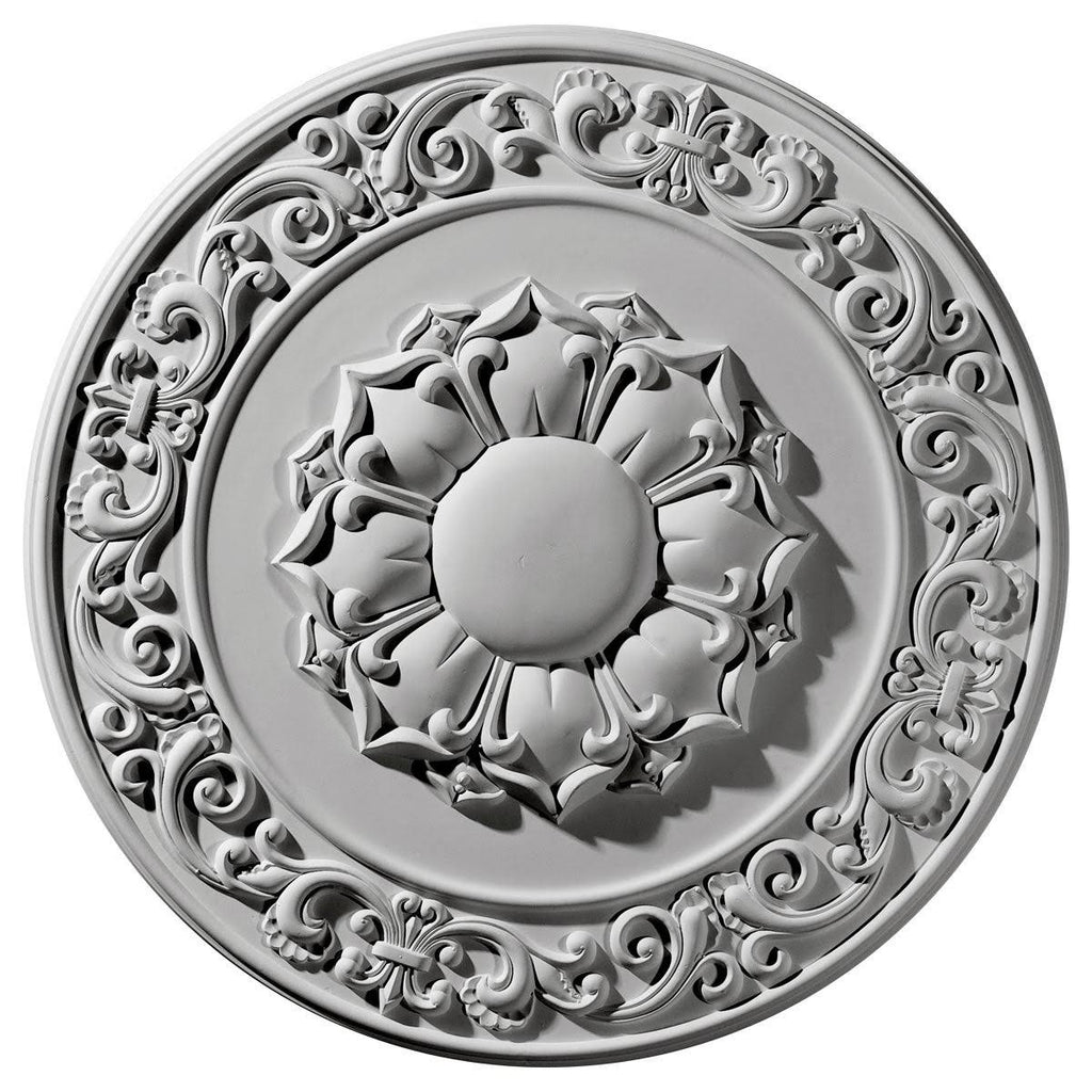 Ceiling Medallion Hand-Painted Pearl White A783934