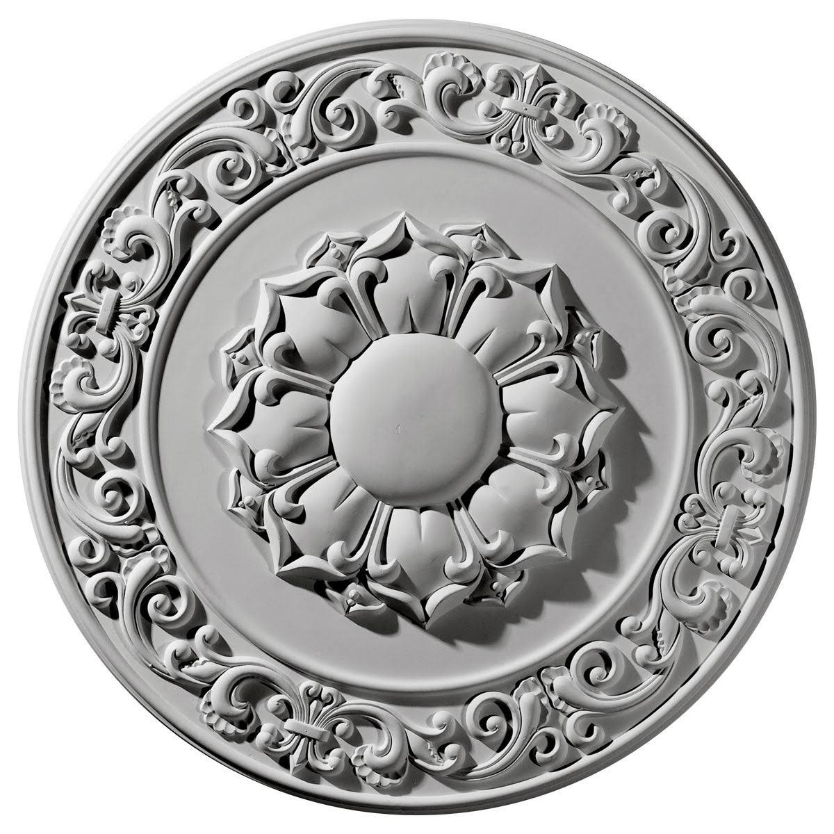 Ceiling Medallion Hand-Painted Pearl White A783934