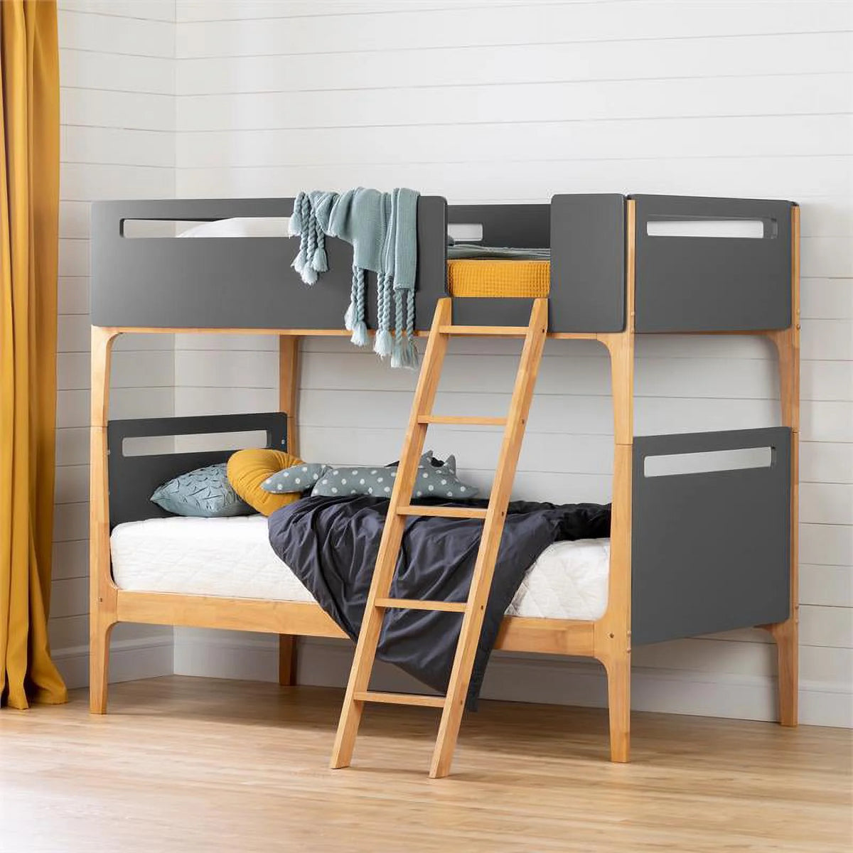 Charcoal Gray Modern Bunk Beds K8353