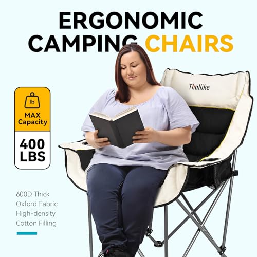 Oversized Heavy Duty Folding Camping Chair with Cup Holders and Carry Bag D54301