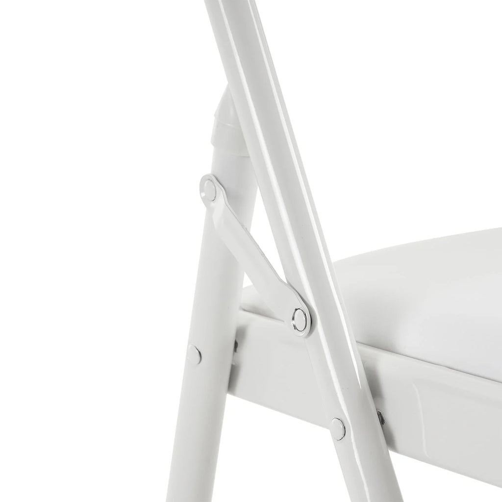 6 Pack Black Folding Chairs Cushioned Padded Seat Metal Frame P496746