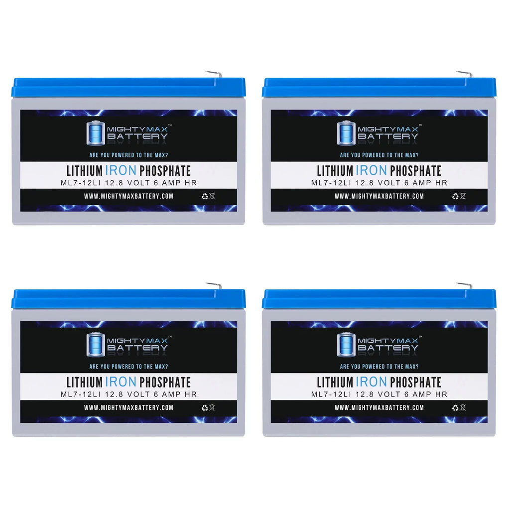 12V 7AH Lithium Replacement Battery 4 Pack R97470