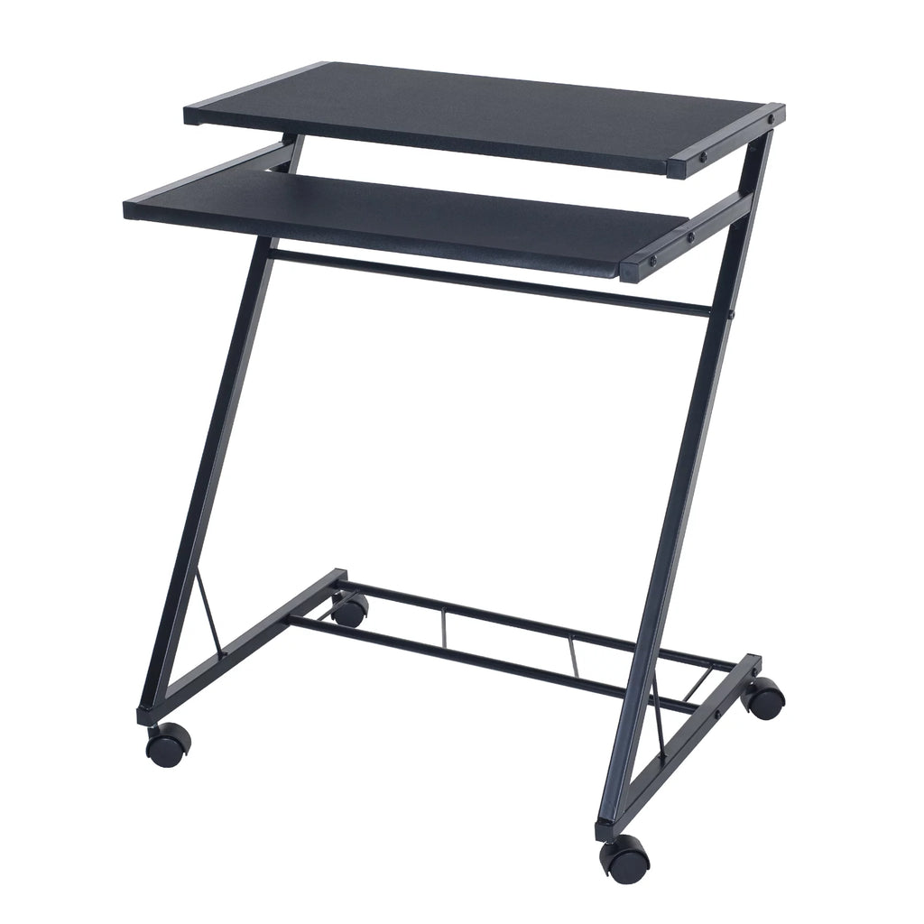 Portable Rolling Laptop Cart with Casters, Black P581