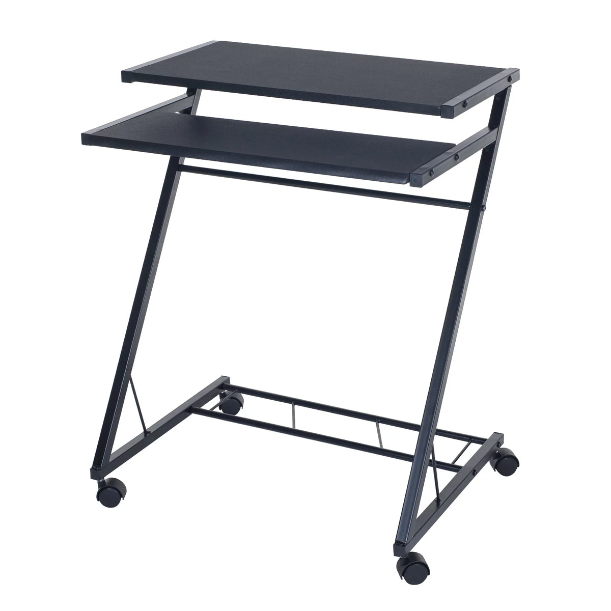 Portable Rolling Laptop Cart with Casters, Black P581