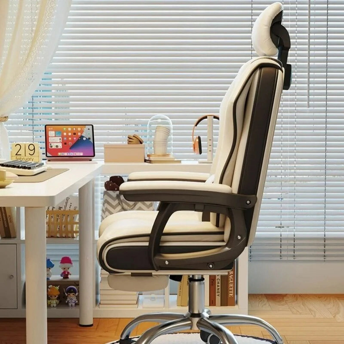 Ergonomic Reclining Leather Office Chair H413026