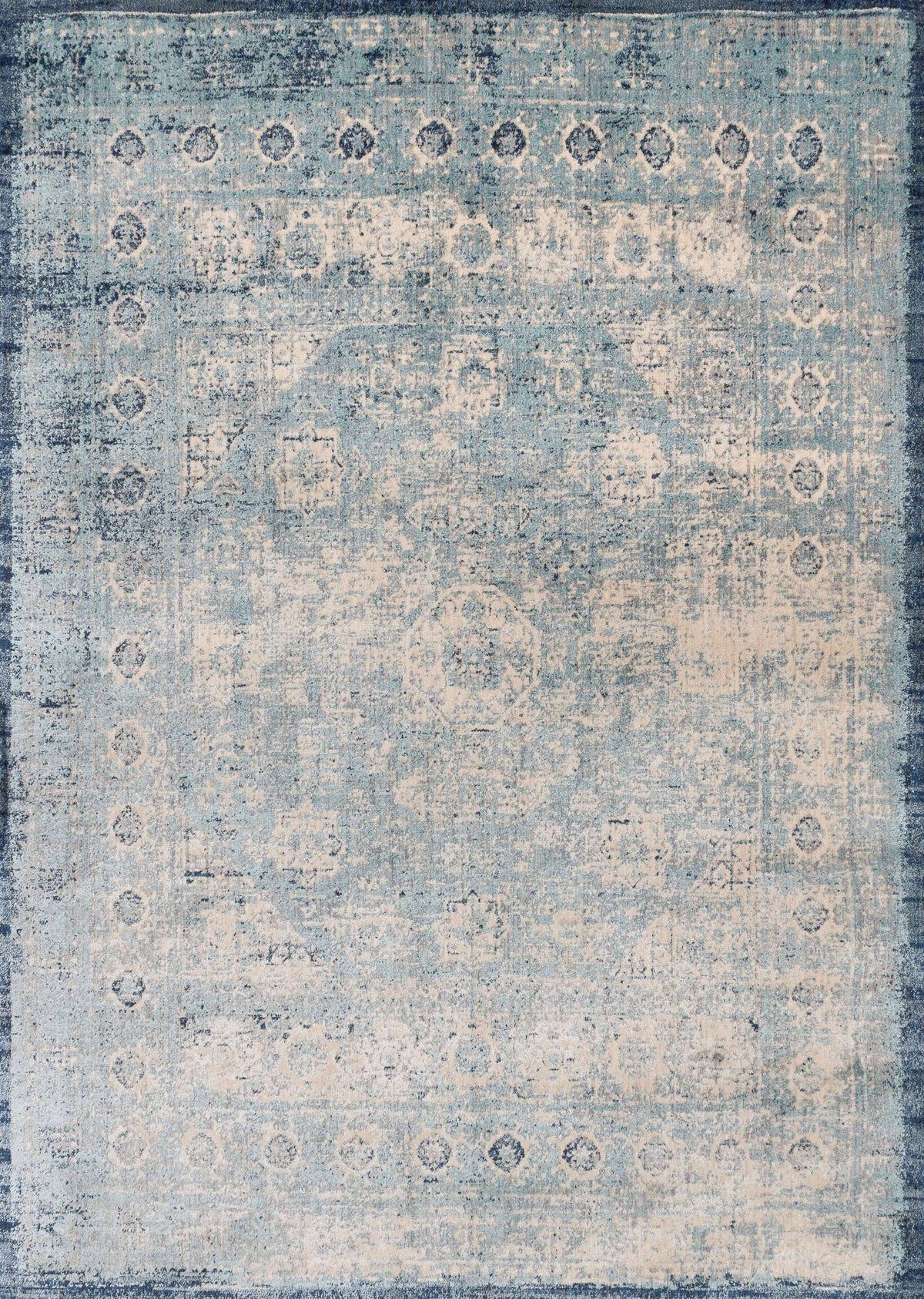 Lt. Blue Ivory Rug N2750