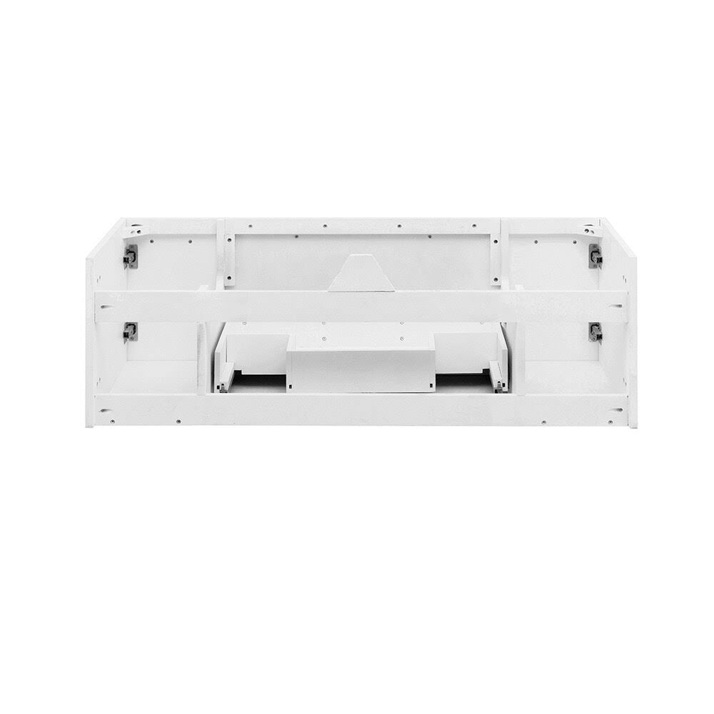 White 48x22 Wall Hung Double Undermount Sink Bathroom Cabinet W972