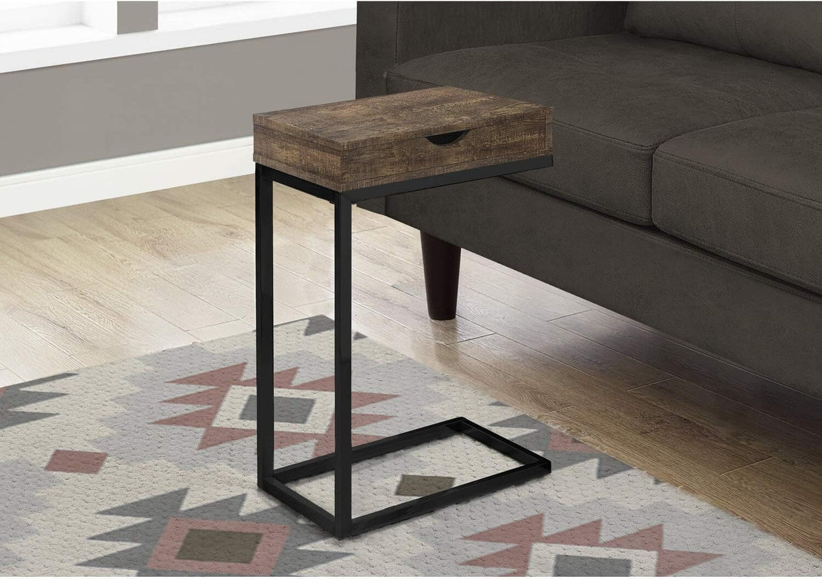 Brown Wood-Look Drawer Accent Table B8441