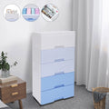 5 Drawer Stackable Plastic Dresser with Casters E371