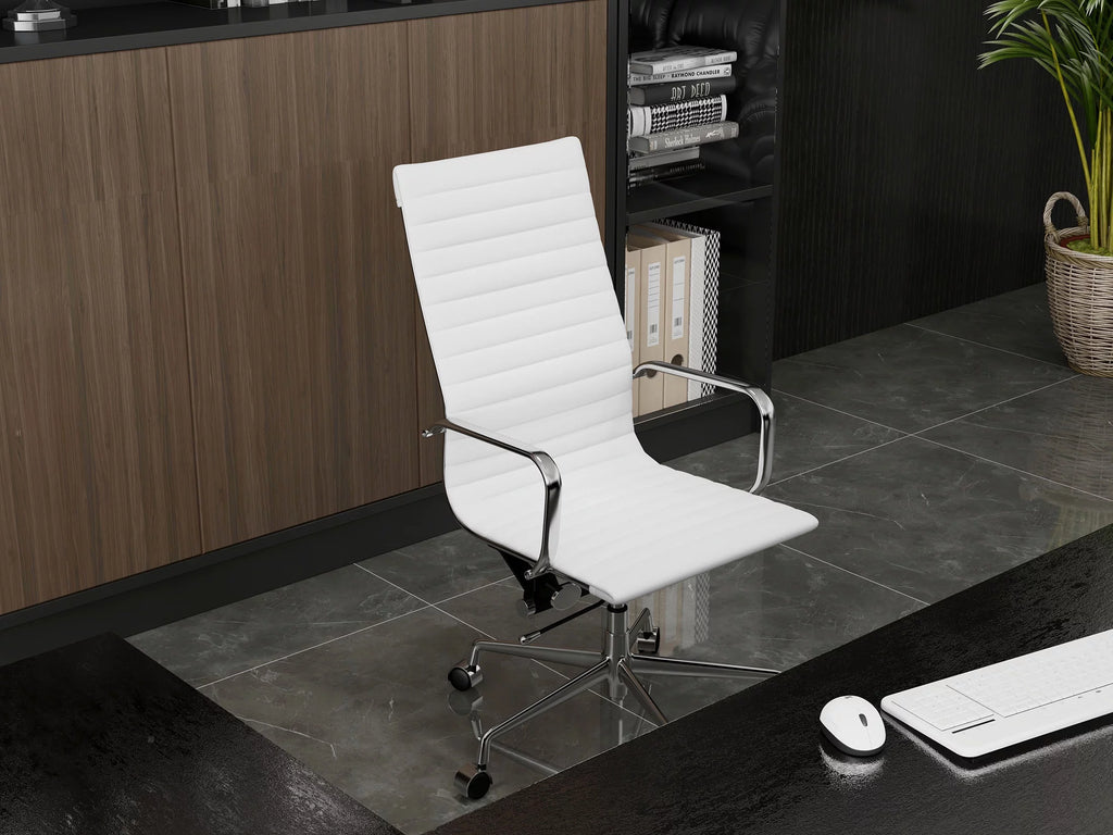 Black Adjustable Vegan Leather Executive Office Chair P515504