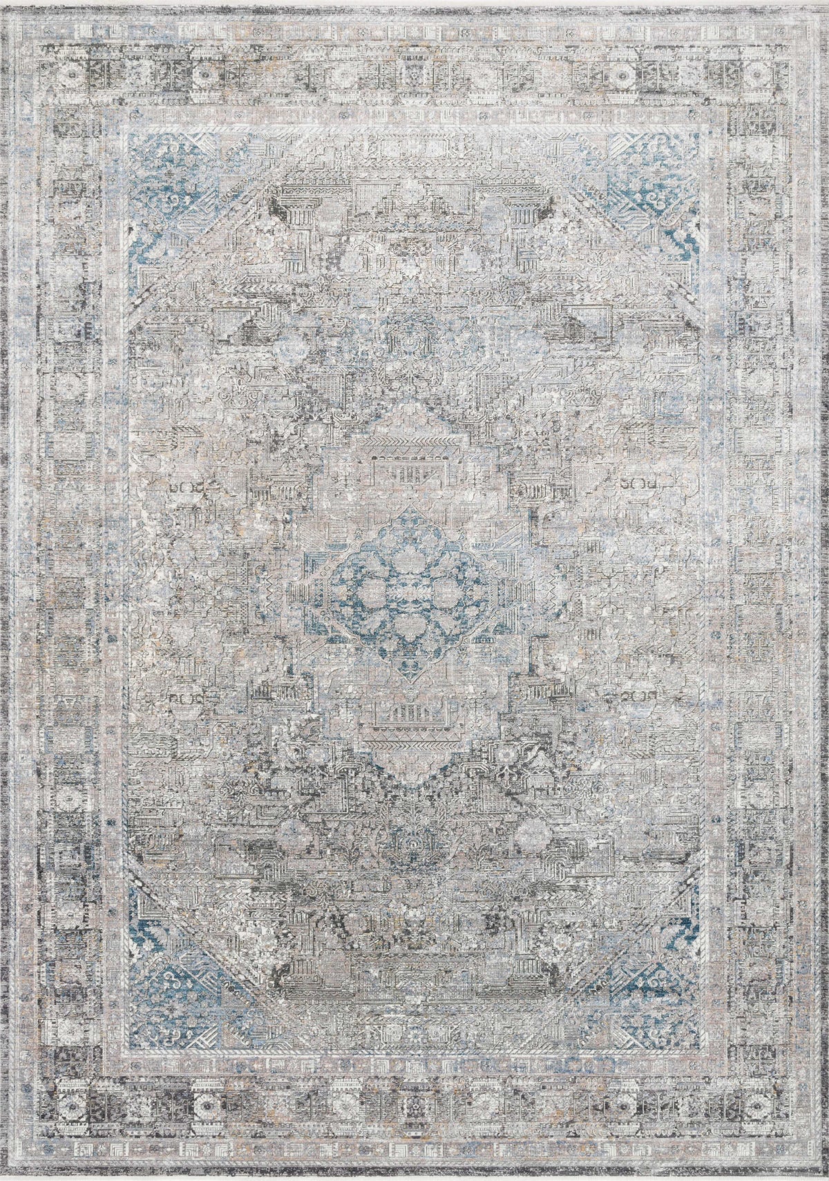 Silver Blue 3'7 x 5' Rug I758