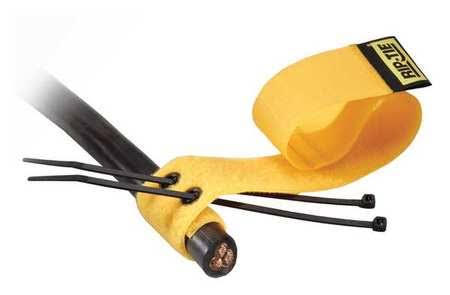 Hook-and-Loop Cable Tie 2 Ft Black 10 Pk H24375