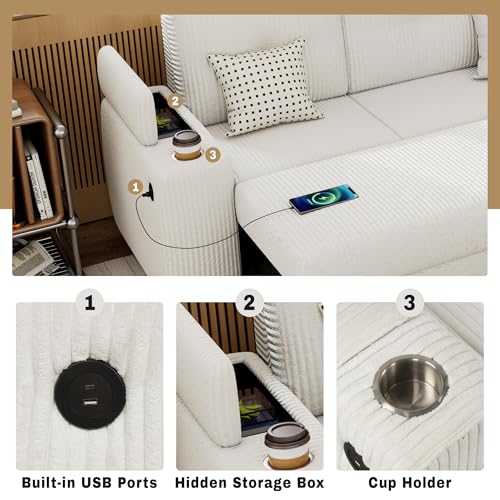 Reversible Sleeper Sectional Sofa with Storage Chaise Z3284