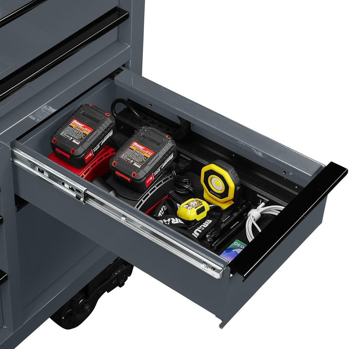 72 in. x 22 in. Triple-Bank Roll Cab, Slate Gray I647272