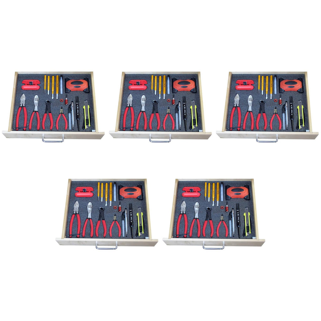 Black 57mm Foam Sheet Drawer Organizer 5 Pack W571428
