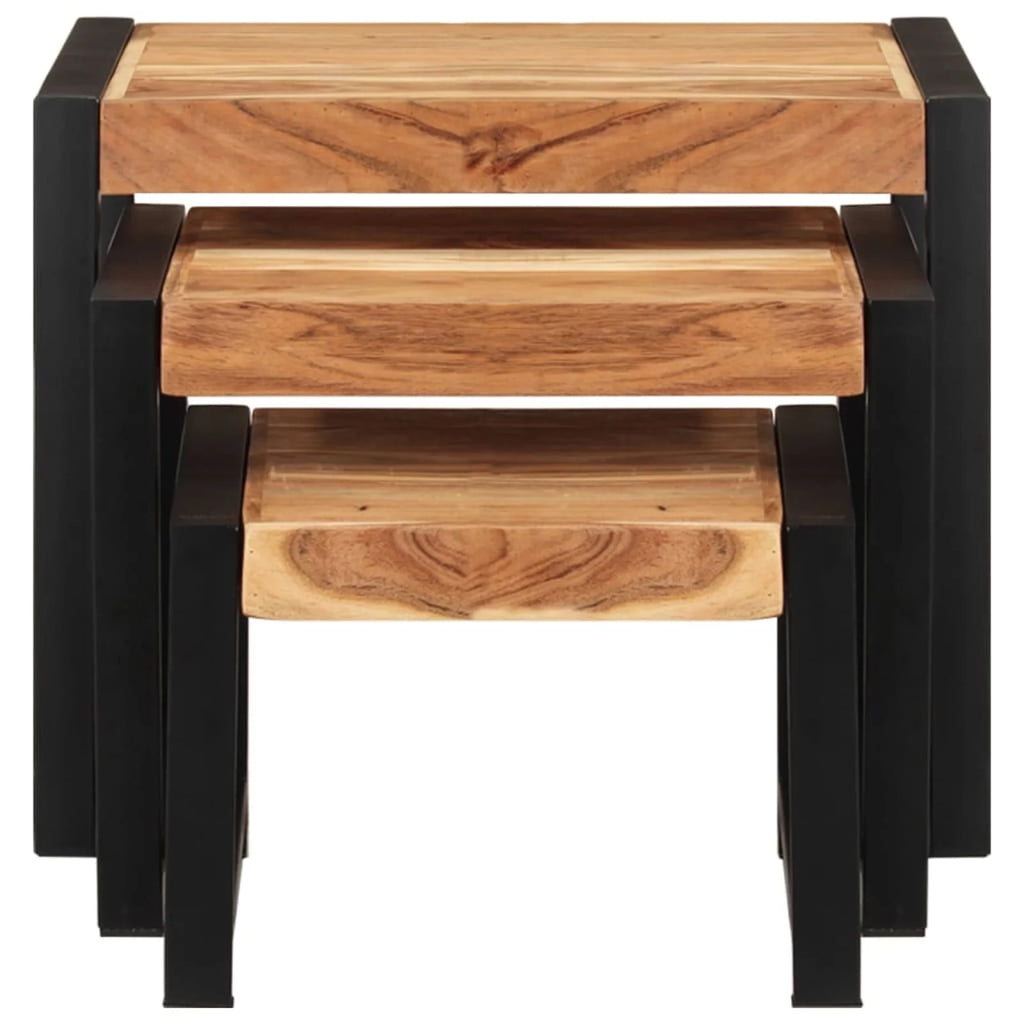 3 Piece Solid Wood Nesting Table Set M33574