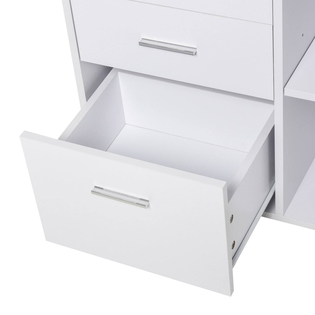 White 3-Drawer Wooden File Cabinet V9449