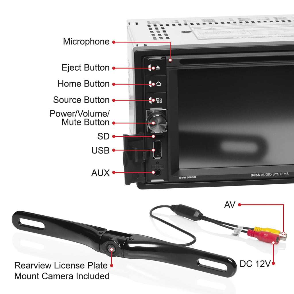 6.2” LCD Car DVD Player with Rearview Camera J20926