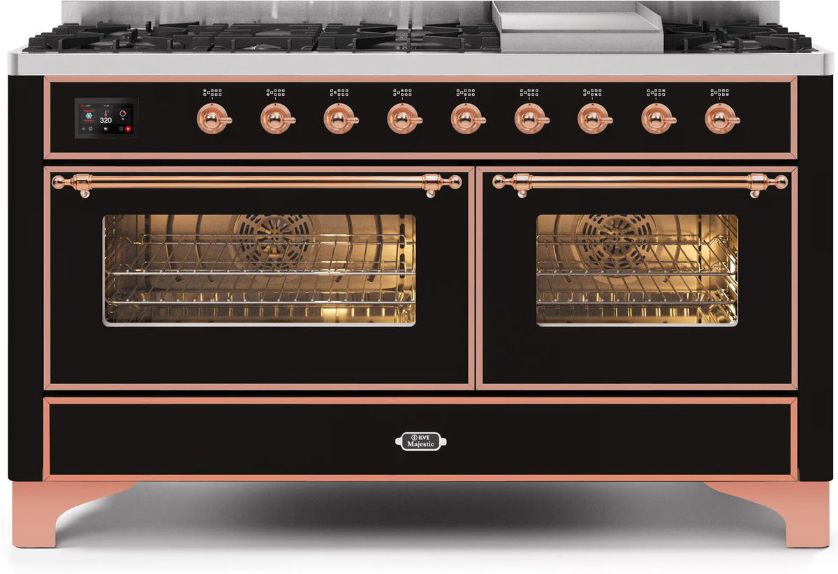 Glossy Black Dual Fuel Natural Gas Range S55859