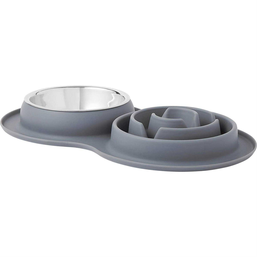 Silicone Slow Feeder Mat with Stainless Steel Bowl S920