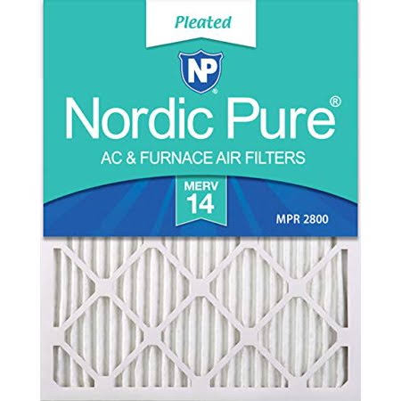 24x30x1 MERV 14 Pleated AC Furnace Air Filters 2 Pack S550