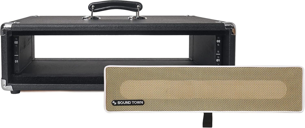 2U Amp Rack Case with Dust Cover and Kickstand I678128