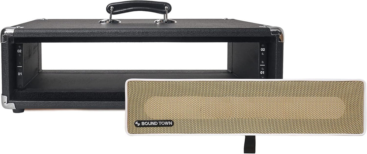 2U Amp Rack Case with Dust Cover and Kickstand I678128