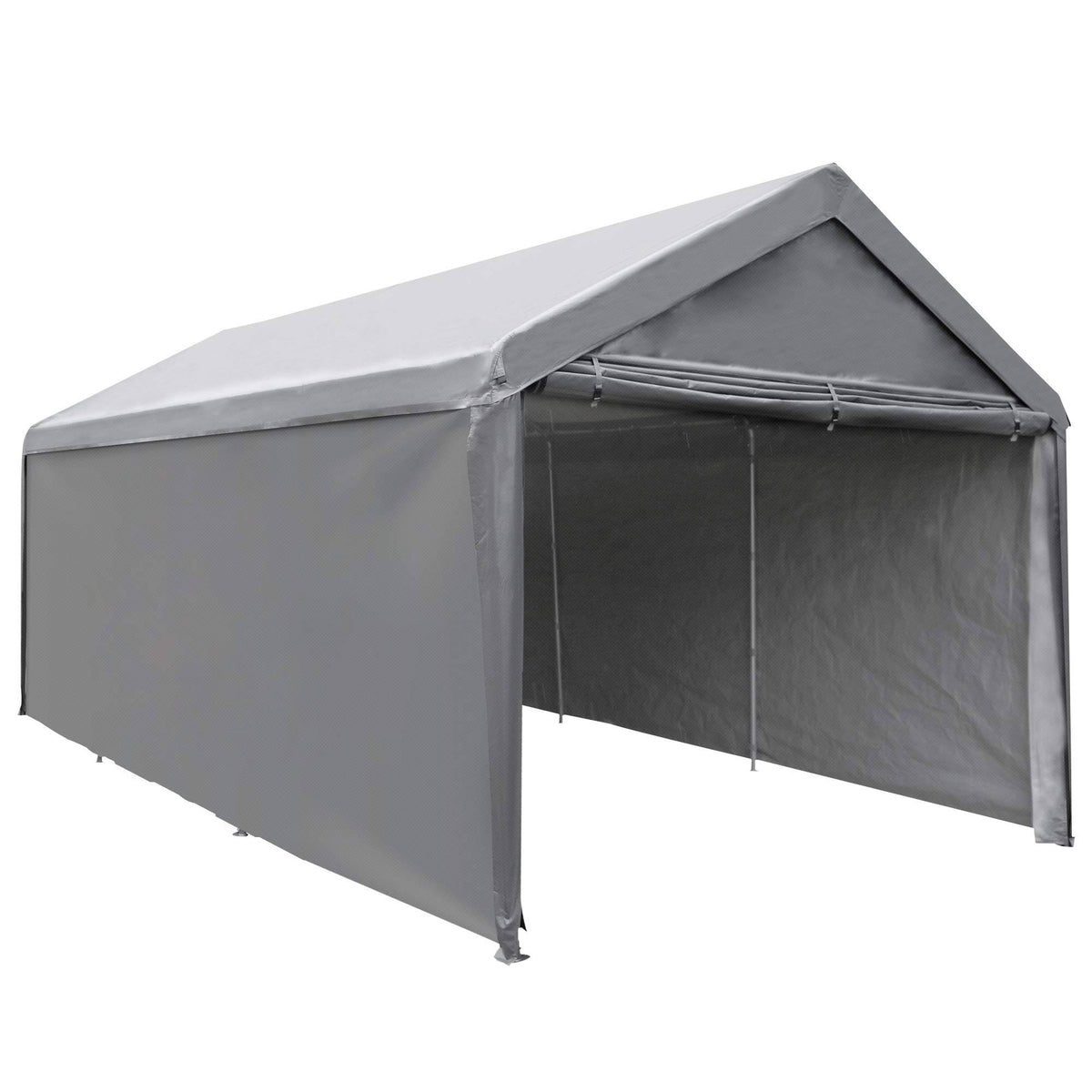10 x 20 ft Heavy Duty Portable Carport Canopy Dark Grey I965