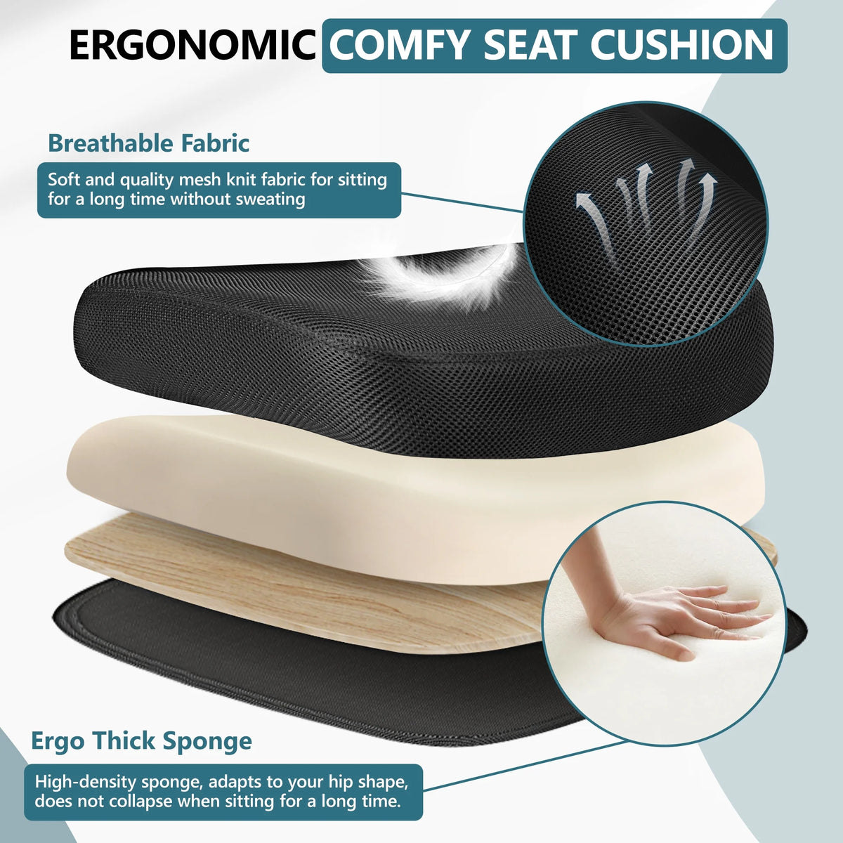 Black Ergonomic Office Chair with Lumbar Support and Flip up Arms Y1567