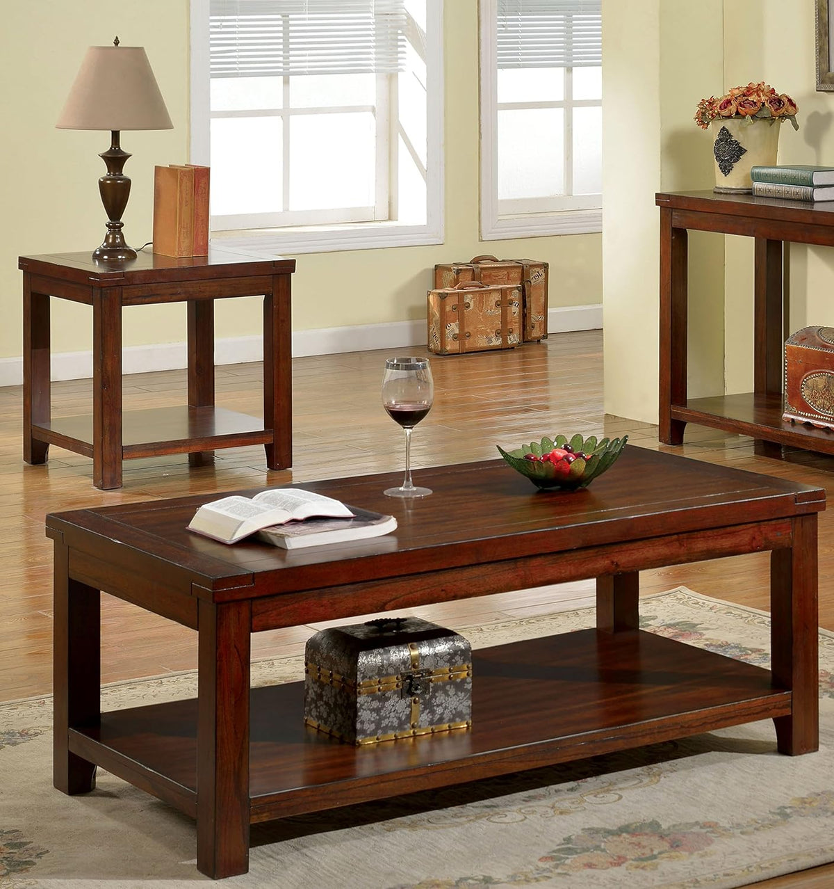 3-Piece Wood Coffee Table Set G9070