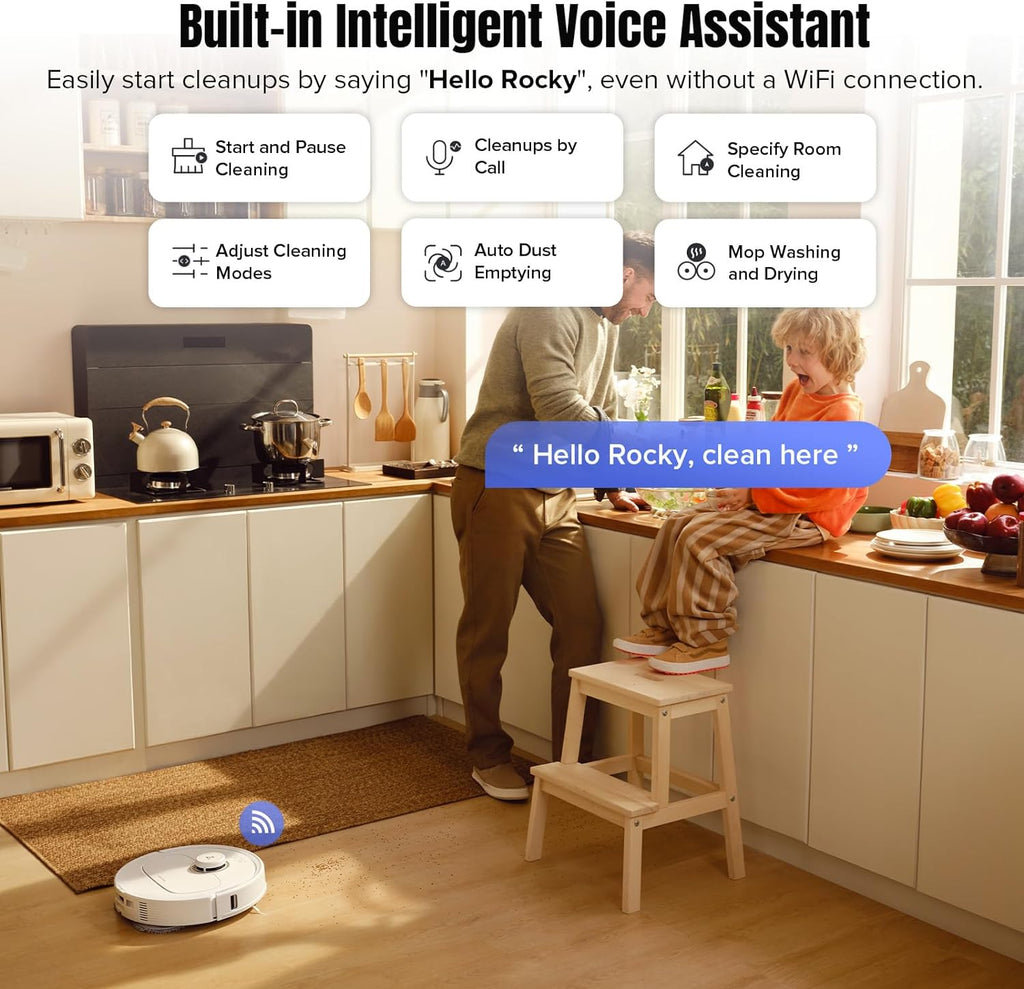 Robot Vacuum and Mop, Self-Emptying, 7000Pa Suction G926