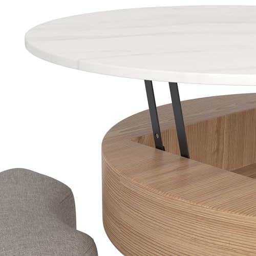 3 in 1 Lift Top Nesting Coffee Table with Storage N163