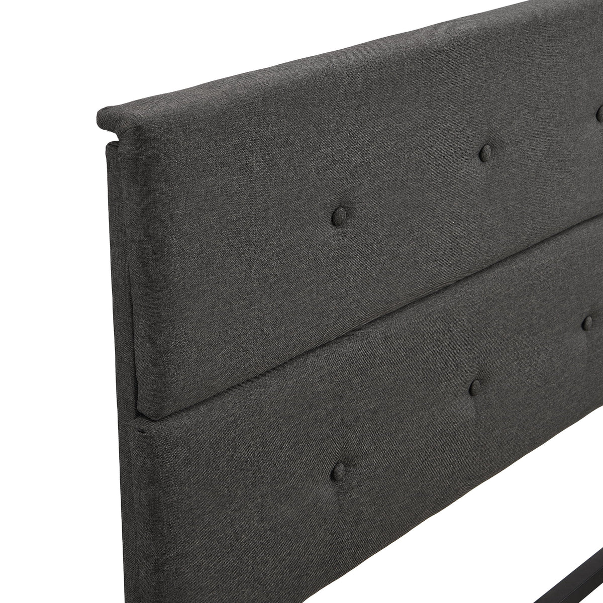 Upholstered Full Storage Platform Bed Y446