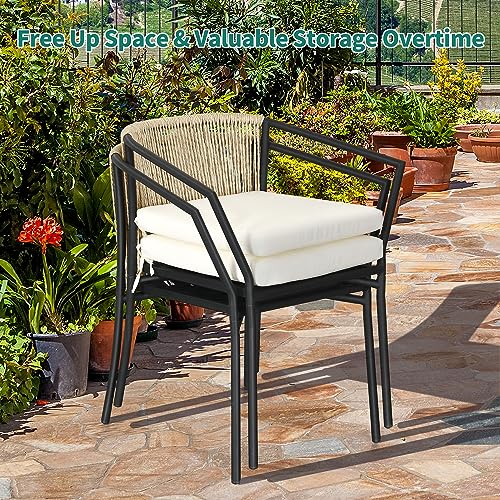4 Pieces Outdoor Wicker Sectional Sofa Set with Cushions and Side Table L20479