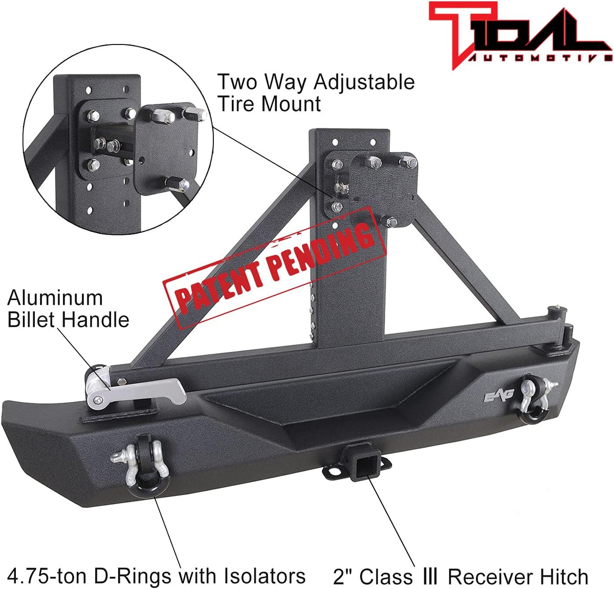 Front and Rear Bumper with Tire Carrier F8397