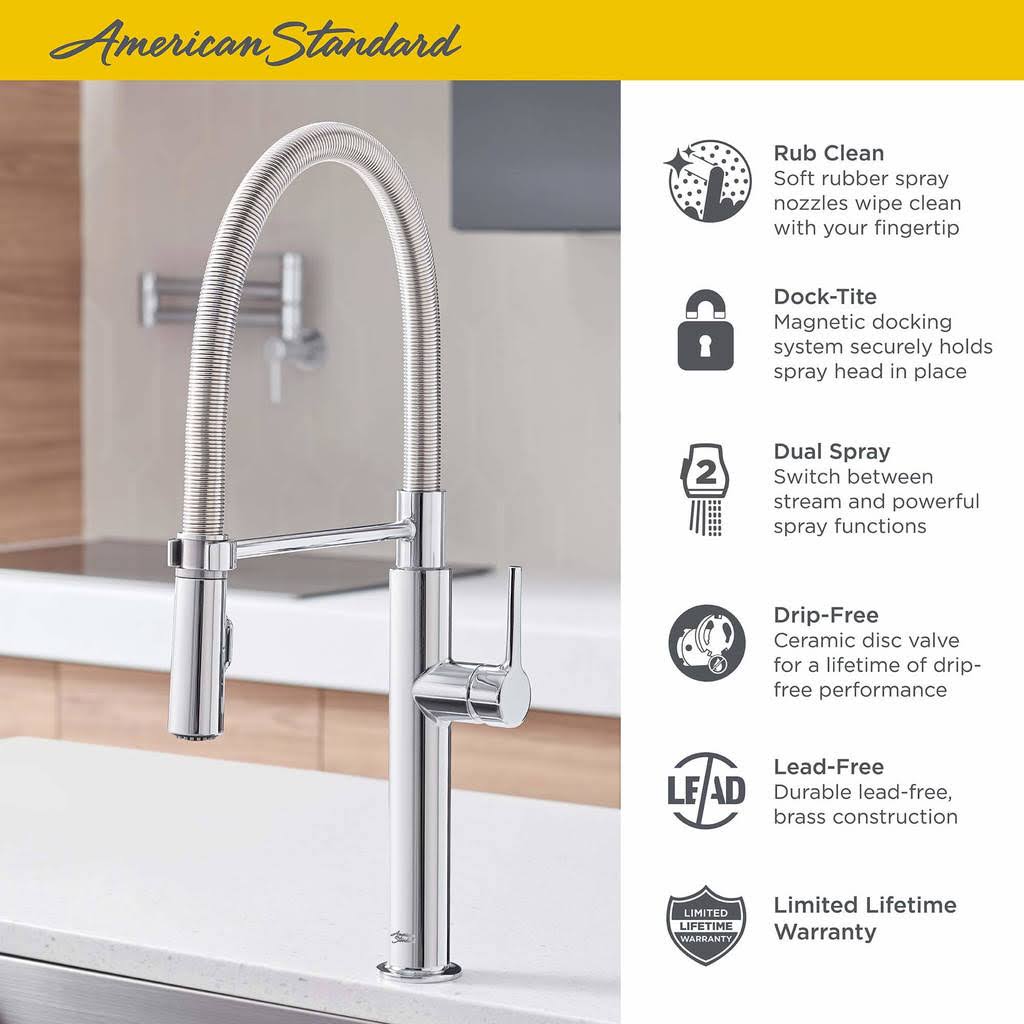 Polished Chrome Pull-Down Kitchen Faucet I296767