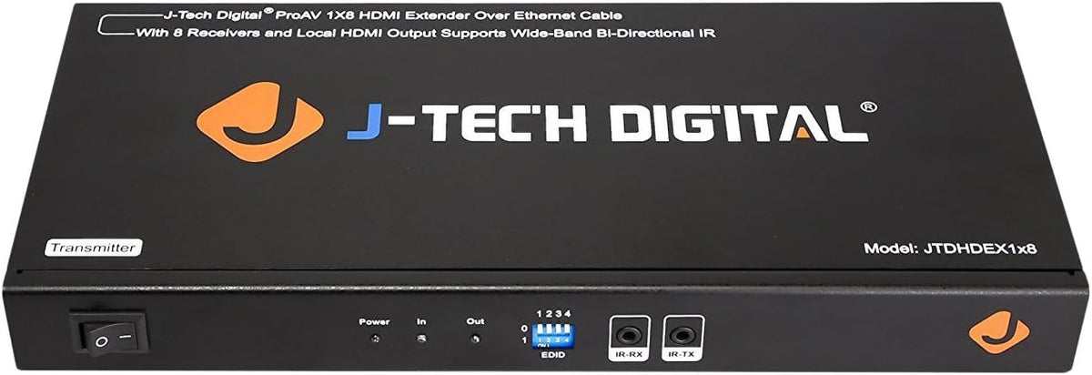 1x4 HDMI Extender Splitter Over Cat5e/Cat6 up to 164 feet at 1080P with IR Control W526847