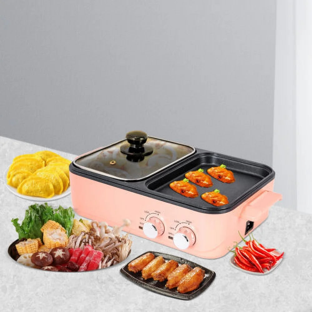 1500W 2in1 Non-Stick Electric Hot Pot and Grill U441633