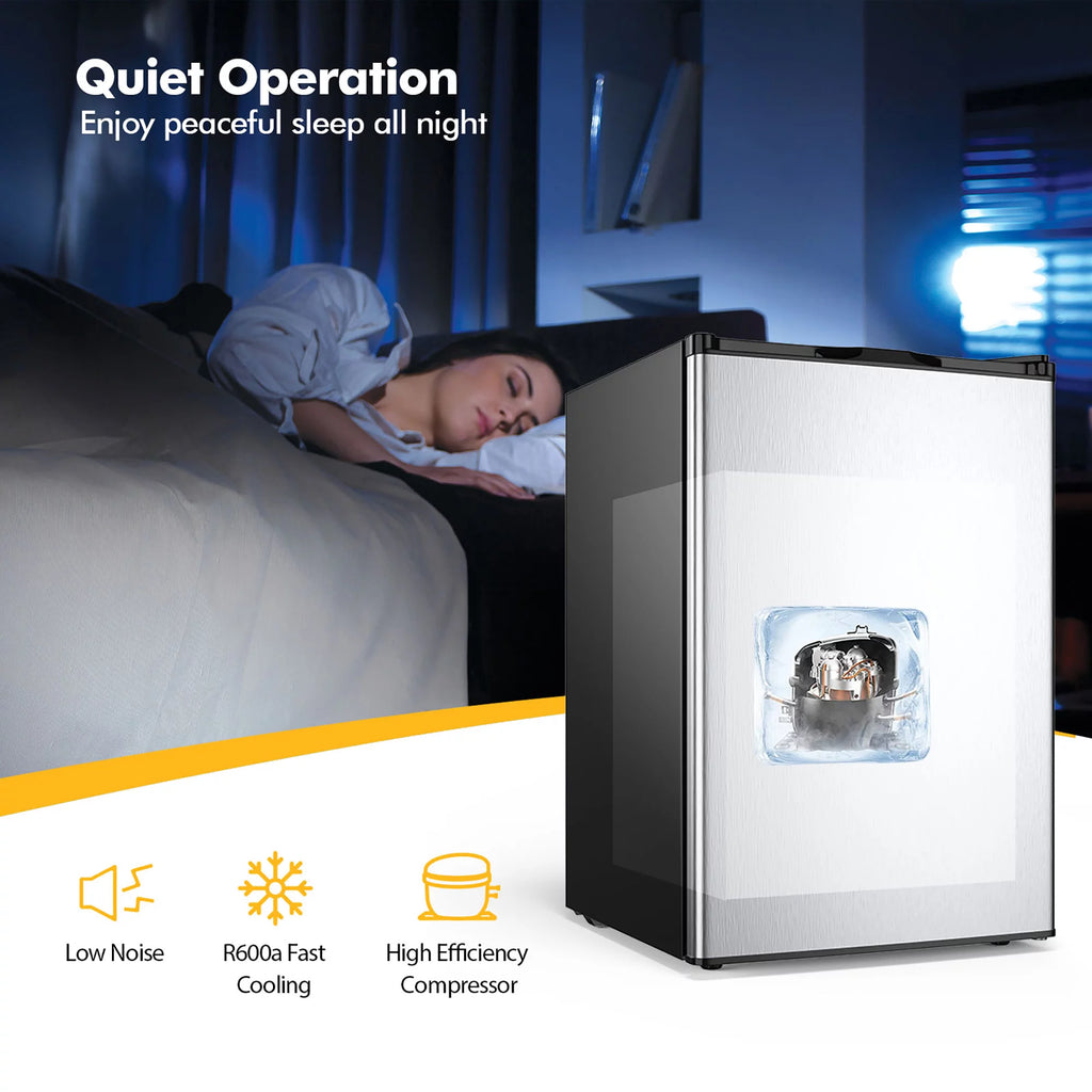 3 cu.ft. Compact Upright Freezer with Stainless Steel Door G710