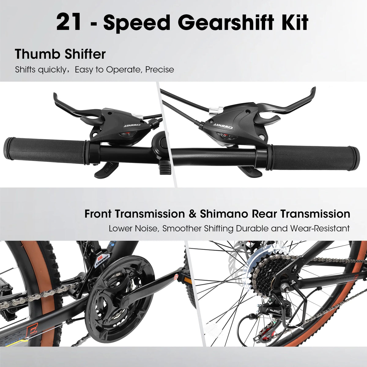 27.5 inch 21 Speeds Black Mountain Bike T122648