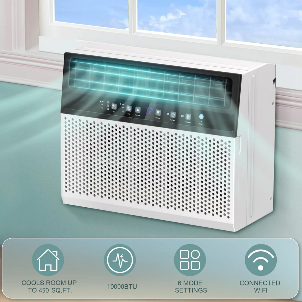 6000 BTU Window Air Conditioner with Wi-Fi & Remote, White A94806