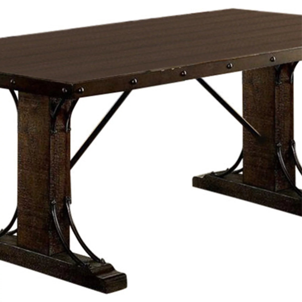 Rustic Walnut Brown Dining Table F663732