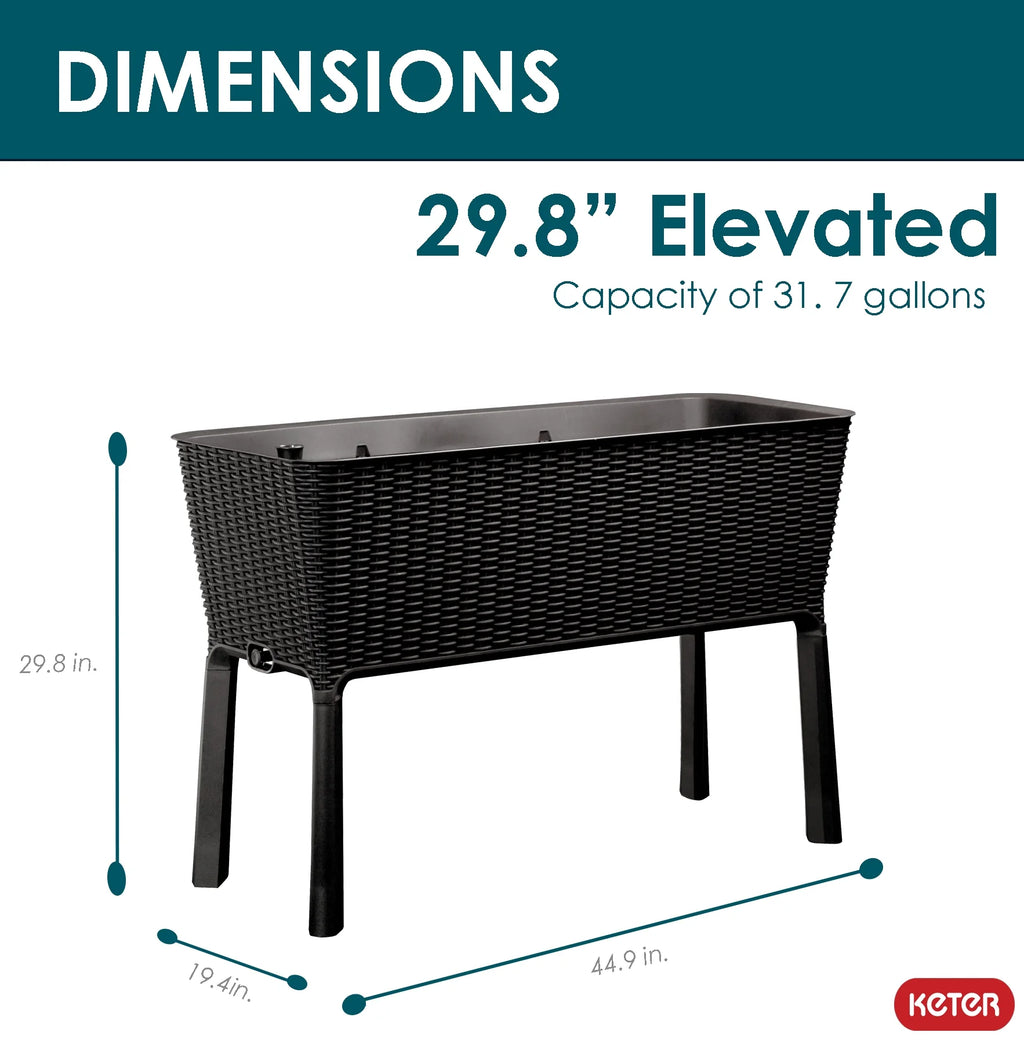 Raised Garden Bed with Self-Watering and Drainage System M70972