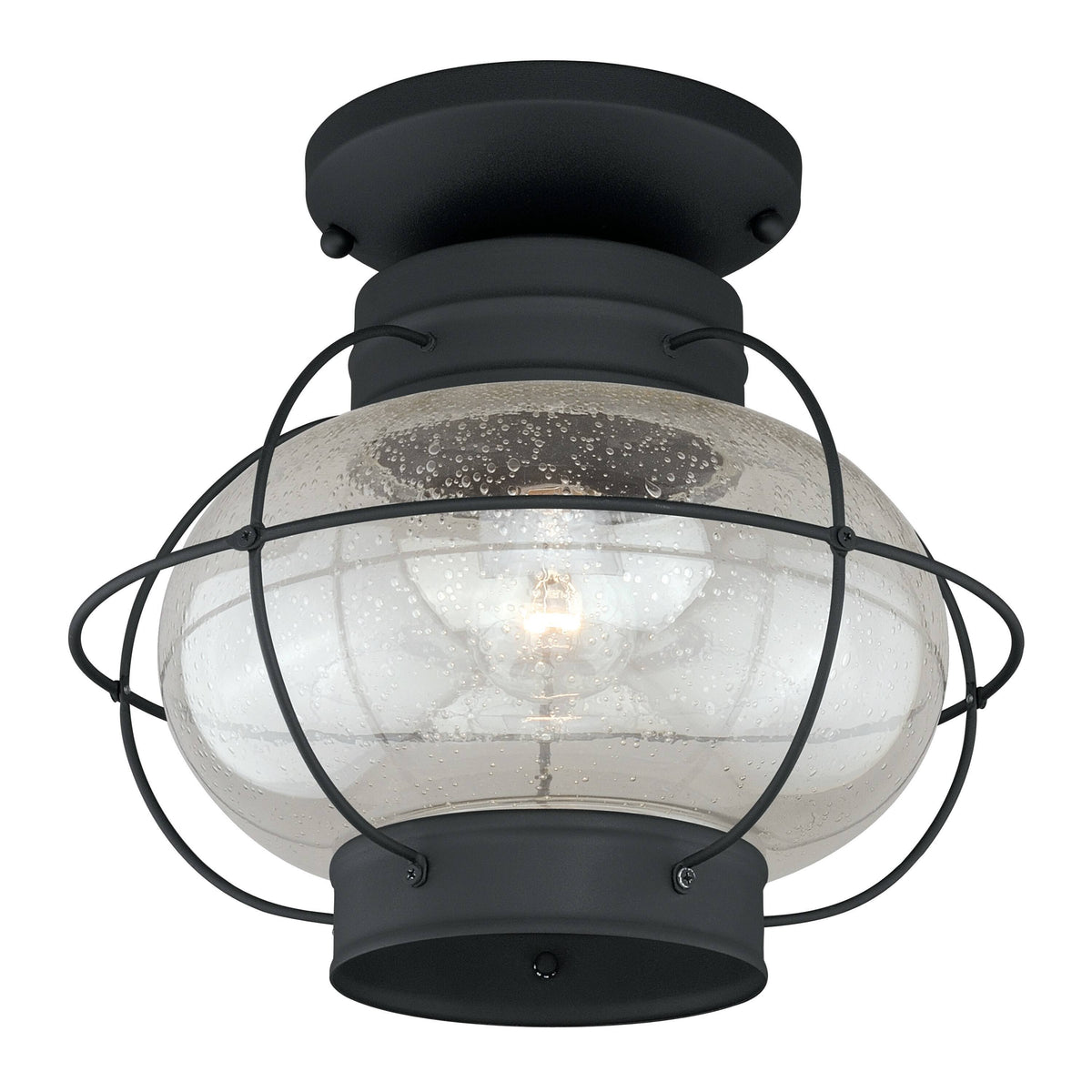 13" Textured Black Outdoor Semi-Flush Mount I76037